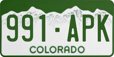 CO license plate 991APK