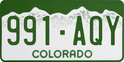 CO license plate 991AQY