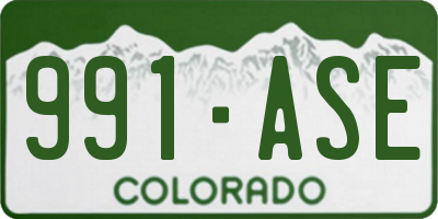 CO license plate 991ASE