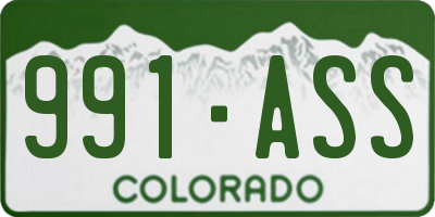 CO license plate 991ASS