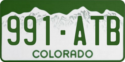 CO license plate 991ATB
