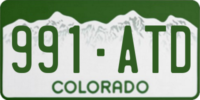 CO license plate 991ATD