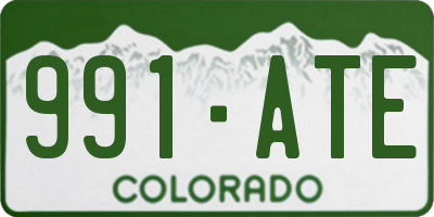 CO license plate 991ATE