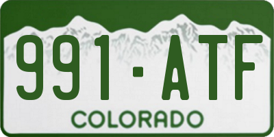 CO license plate 991ATF