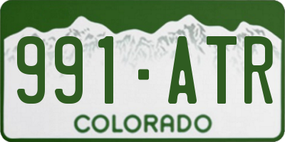 CO license plate 991ATR