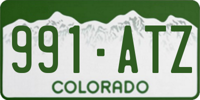 CO license plate 991ATZ