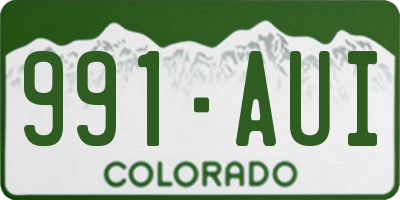 CO license plate 991AUI