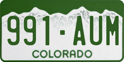 CO license plate 991AUM