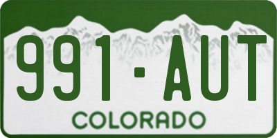 CO license plate 991AUT