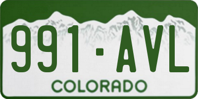 CO license plate 991AVL