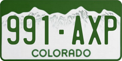 CO license plate 991AXP
