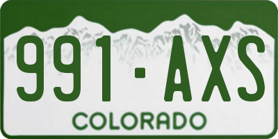 CO license plate 991AXS