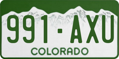 CO license plate 991AXU