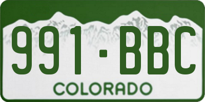 CO license plate 991BBC