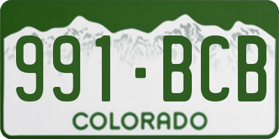 CO license plate 991BCB