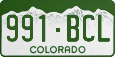 CO license plate 991BCL