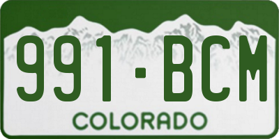 CO license plate 991BCM