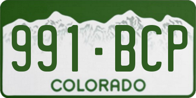 CO license plate 991BCP