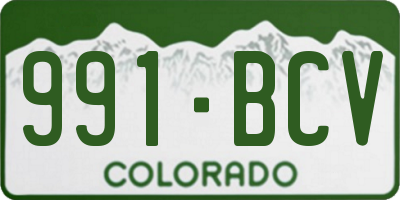 CO license plate 991BCV