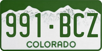 CO license plate 991BCZ
