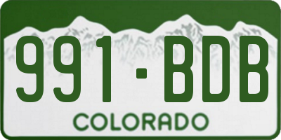 CO license plate 991BDB