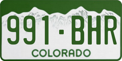 CO license plate 991BHR