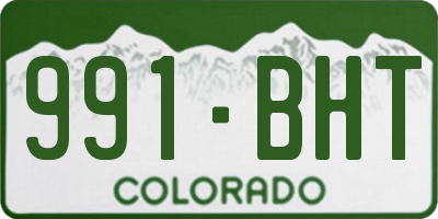 CO license plate 991BHT