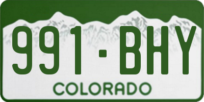 CO license plate 991BHY