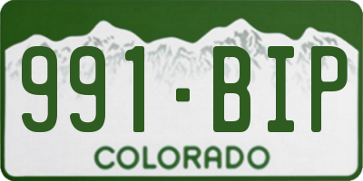 CO license plate 991BIP
