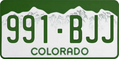 CO license plate 991BJJ