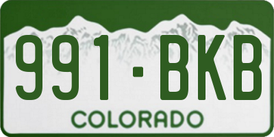 CO license plate 991BKB