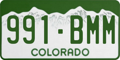 CO license plate 991BMM