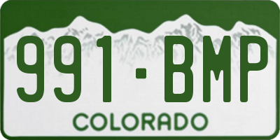 CO license plate 991BMP