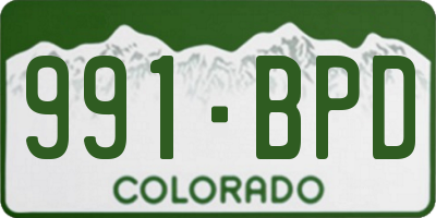 CO license plate 991BPD