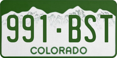CO license plate 991BST