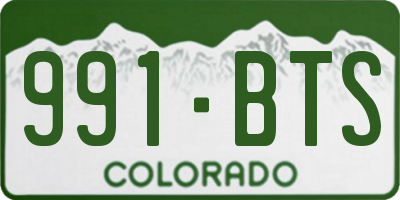 CO license plate 991BTS