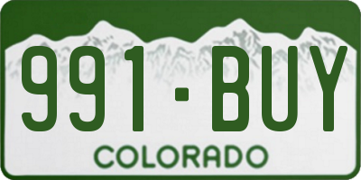 CO license plate 991BUY