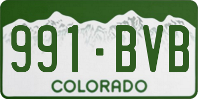 CO license plate 991BVB