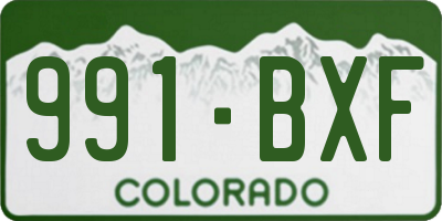 CO license plate 991BXF