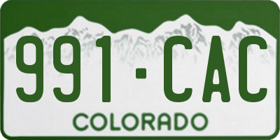CO license plate 991CAC