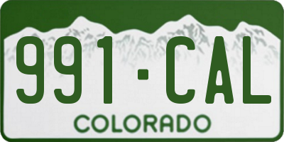 CO license plate 991CAL