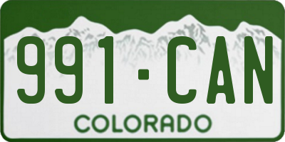 CO license plate 991CAN