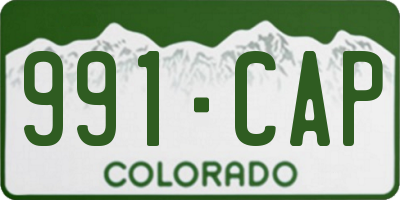 CO license plate 991CAP