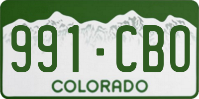 CO license plate 991CBO