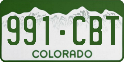 CO license plate 991CBT