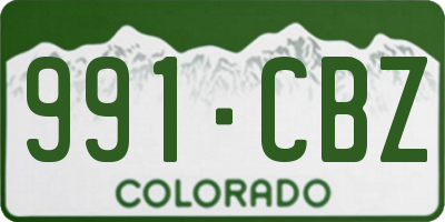 CO license plate 991CBZ