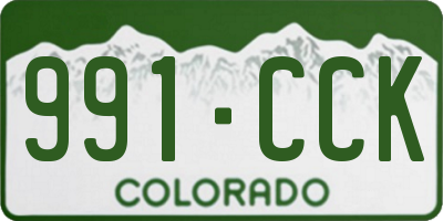 CO license plate 991CCK