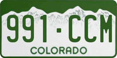 CO license plate 991CCM