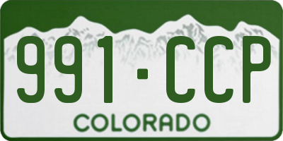 CO license plate 991CCP