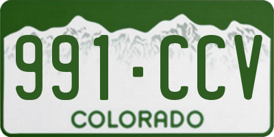 CO license plate 991CCV